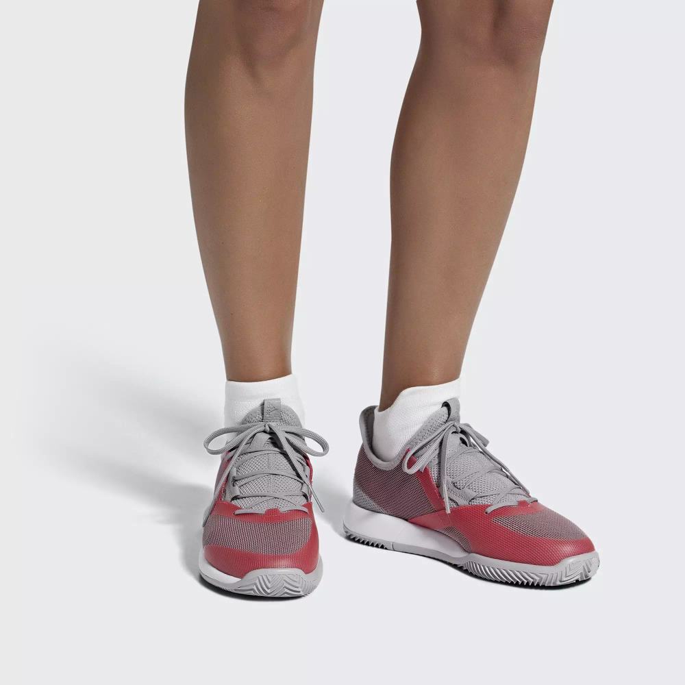 Adidas adizero Defiant Bounce Zapatillas De Tenis Grises Para Mujer (MX-61930)